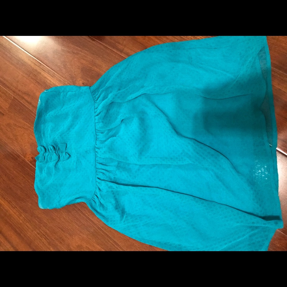 Teal mini dress